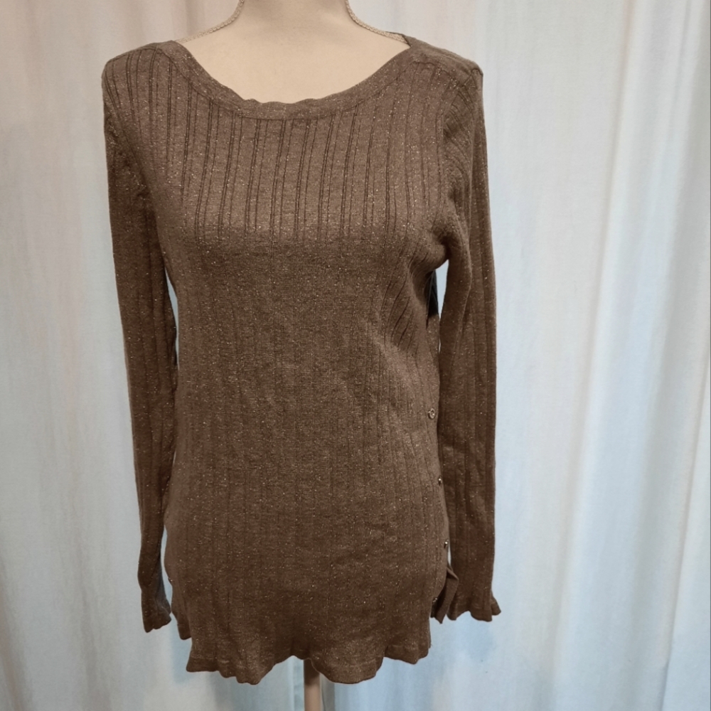 NEW Croft & Barrow Silver sweater size Large